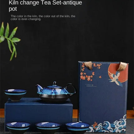 Atelier Bohème | 4-Person Enamel Tea Set with Infuser