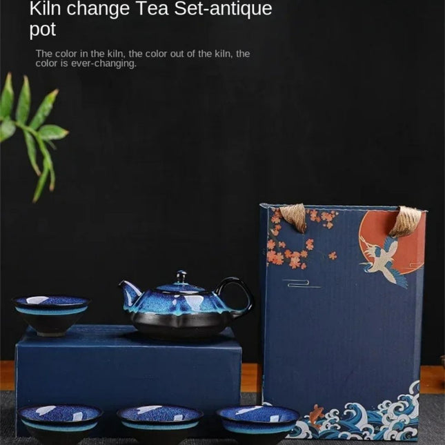 Atelier Bohème | 4-Person Enamel Tea Set with Infuser
