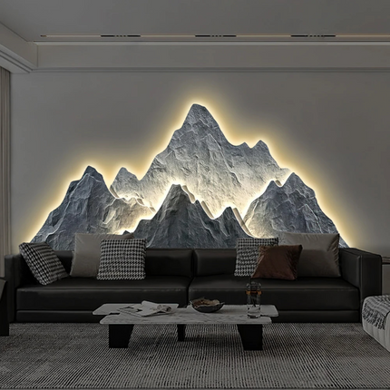 Atelier Bohème | Illuminated Mountain Panorama Canvas