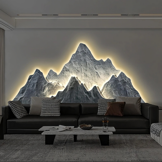 Atelier Bohème | Illuminated Mountain Panorama Canvas