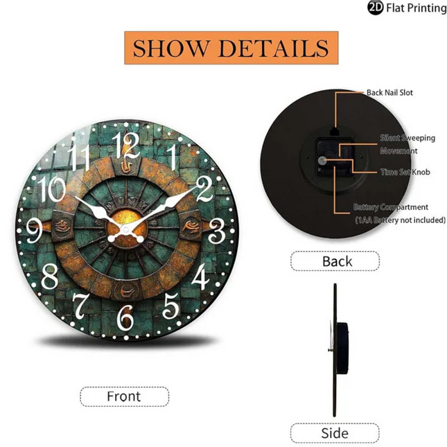 Atelier Bohème | Wooden Silent Wall Clock