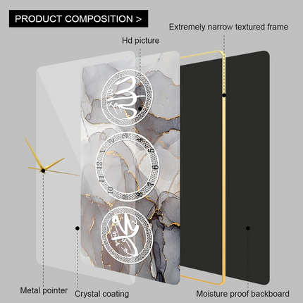 Atelier Bohème |  Luxury Crystal Islamic Wall Clock