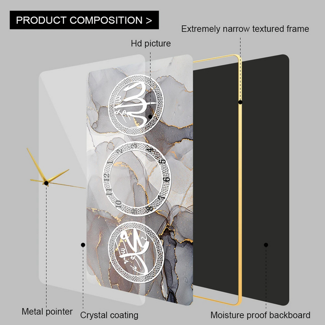 Atelier Bohème |  Luxury Crystal Islamic Wall Clock