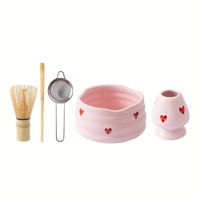 Atelier Bohème | Ceramic Matcha Tea Set with Bamboo Accessories