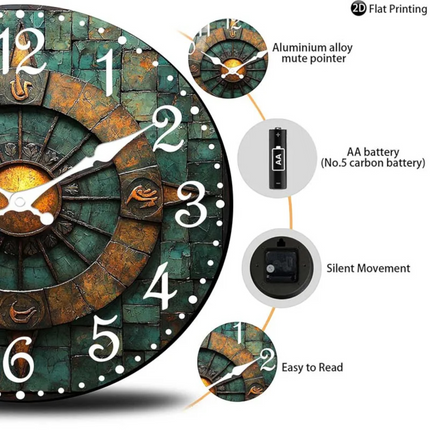 Atelier Bohème | Wooden Silent Wall Clock