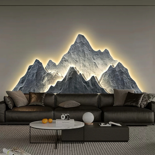 Atelier Bohème | Illuminated Mountain Panorama Canvas